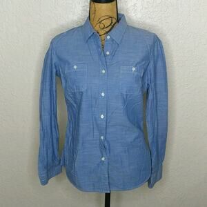 District Made Button Down Shirt Blue Size M
